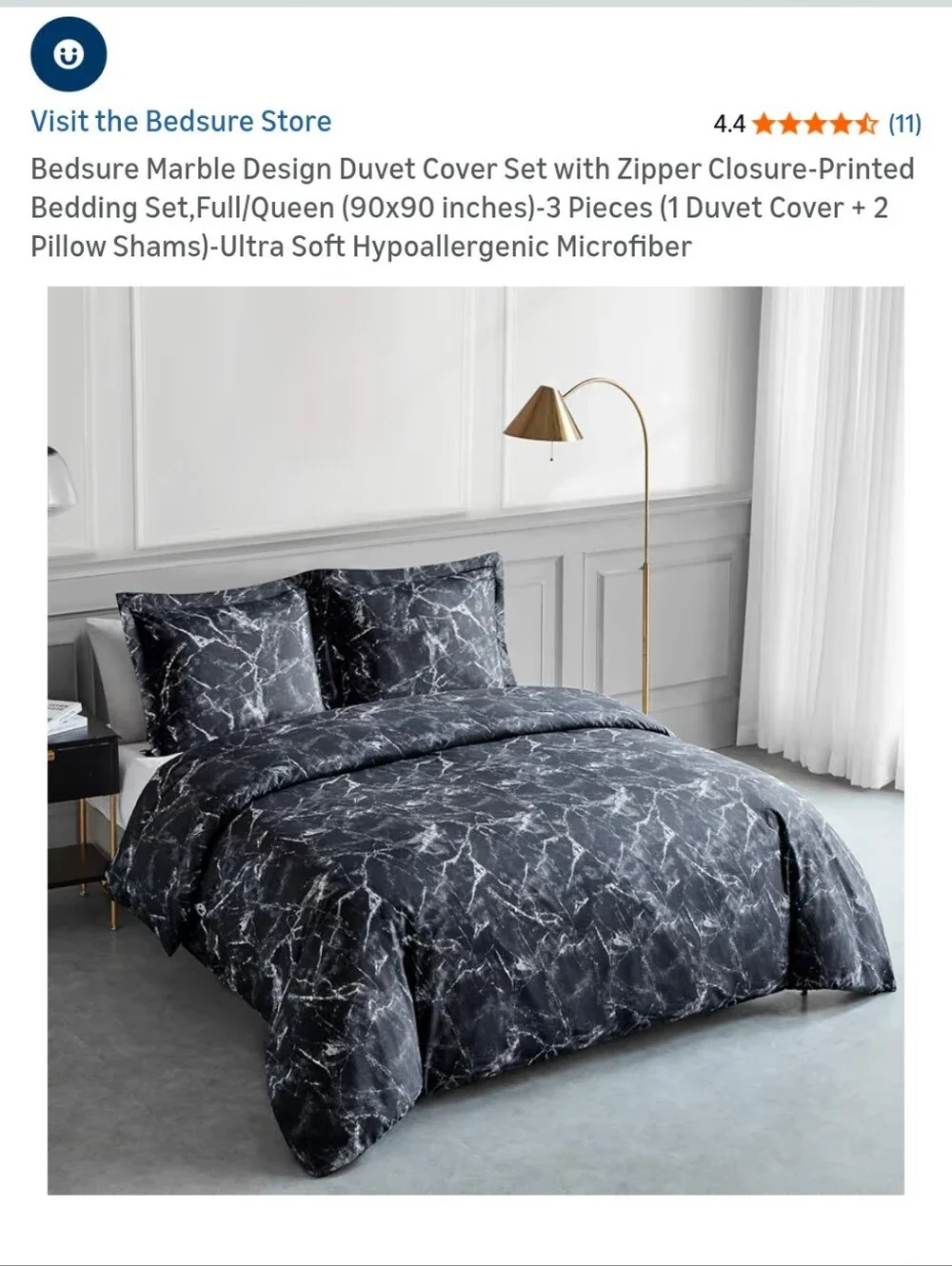 Bedsure Duvet Cover And Pillow Case 3 Piece Set.